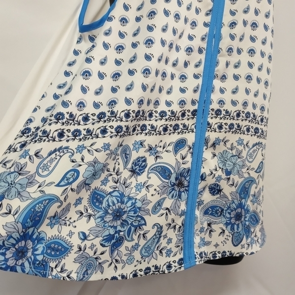 Valleygirl Women's Blue And White Tank Top Size 10 - Picture 7 of 10